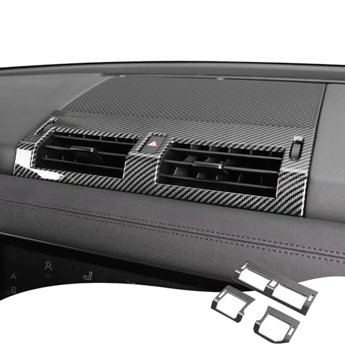 Central Dashboard air Vent mask Suitable for 2020-2025 2026 Land Rover Defender 90 110 130 air Conditioning Trim Frame Internal Protective Cover Modification Accessories (Carbon Fiber Texture)