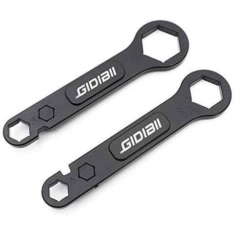 Fork Cap Wrench, GIDIBII Motorcycle Combo Axle Wrenches Tire Change Tool Set Nuts Removal Spanners 10mm, 12mm, 14mm, 22mm, 27mm for Honda Africa Twin CRF1000L/ ADV 2016-2020 (Black) Cover