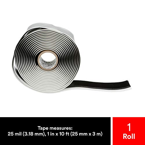 3M Scotch-Seal Mastic Tape Compound 2229, 1 in x 10 ft, Black