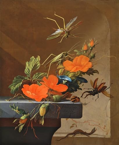 Toile peinture murale un bouquet de roses Elias Van Den Broeck 60x90cm