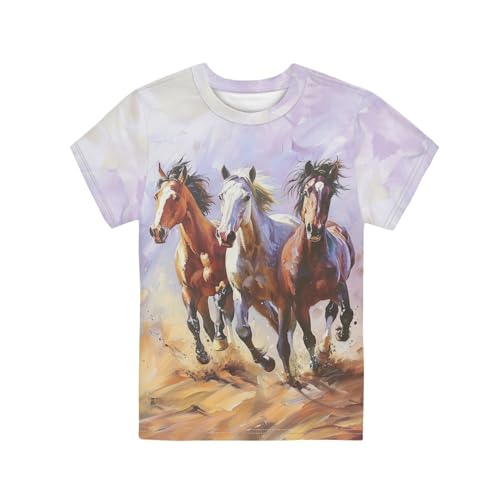 Image of Xhuibop Kids Tshirts Girls Boys 3-16 Years Summer Clothes for Teens Loose Fitting Tops