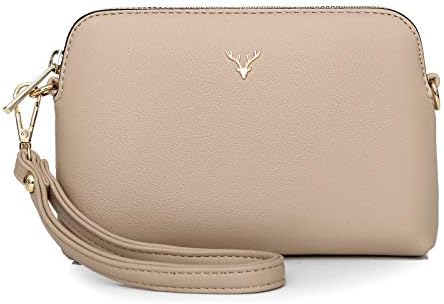ZMDB Handtasche Damen Klein Umhängetasche Damen PU Leder Handytasche mit Handgelenkband & Verstellbar Abnehmbar Schultergurt, Schultertasche Damen Tasche Reißverschluss Crossbody B