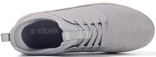 Image of YOLARK Men Casual Dress Shoes Fashion Sneakers Lightweight Breathable Laceless Walking Shoes Gym Tennis Athletic