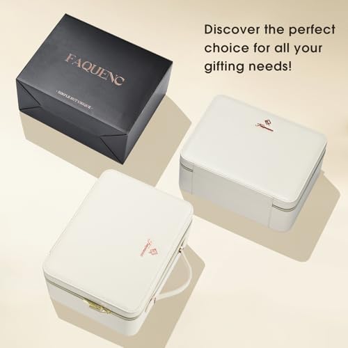 Faquenc Leather Makeup Case with LED Light