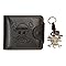 MOMODEER OP Wallet for Men Straw Hat Luffy Anime Wallet Faux Leather Slim Wallet Short Bifold Brown
