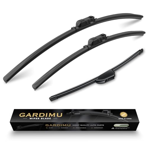 Image of Front and Rear Windshield Wipers for Alfa Romeo Stelvio for Car Window | Quiet and Streak-Free Front and Back Wiper Blades Assembly All-Season OEM Automotive Replacement Accessories