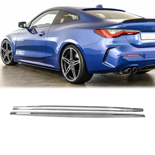 CHIESMA Side Skirts for 2021-2025 BMW G22 G23 430i M440i 2DR M Sport ABS Carbon Fiber Style Rocker Extension Panel Splitter Lip Body Kits Line Protector