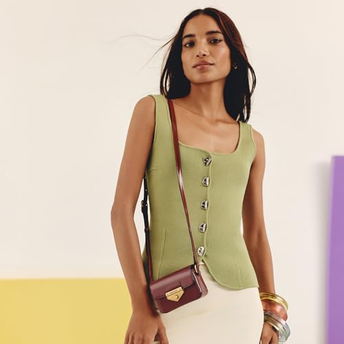 Image of Miraggio Amy Mini Sling Bag With Adjustable & Detachable Crossbody Strap | Crossbody Bag For Women Casual Holiday Look | Statement Bags For Women