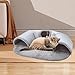 Baoblaze Cat Tunnel Rug Play Center Exercise Cat Carpet Tunnel Winter Warm Cat Tunnel Bed for Rabbit Indoor Cats Hamster Bunny Kitten, 85cmx70cm