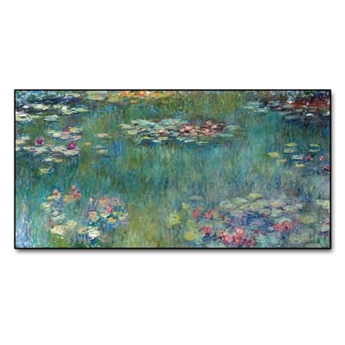 Peinture Monet Nymphéas reproduction d'art sur toile premium 50x100 cm