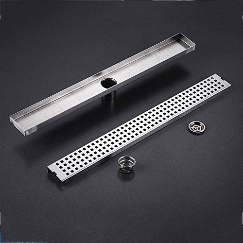 Caniveau de douche rectangulaire en acier brossé de qualité supérieure - 8