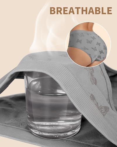 Women's Low-Rise Nylon Printed Triangular Underwear, Soft and Comfy Full Coverage Panties 5-Pack3