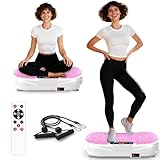 Vibrationsplatte für Zuhause - 120 Geschwindigkeitsstufen & 5 Smart-Modi, mit 2 Widerstandsbändern & Fernbedienung, für Fettverbrennung Muskelaufbau Figurformung,kompakt Home Gym Gerät