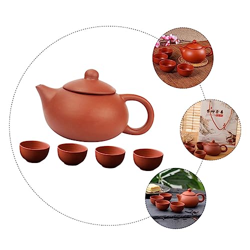 Merryhapy 03MAT396Q04T6 1 Set Purple Clay Teapot Set Travel Set Chinese Tea Set Chinese Tea Cup Set Teapot And Cup Set Delicate Tea Service Set Portable Teapot Kit Grace Tea Ceremony Accessories thumb #7