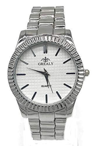 Preisvergleich Produktbild Dielay Damen Uhr - Metall - Gehäuse 37 mm - Quarz (Silber)