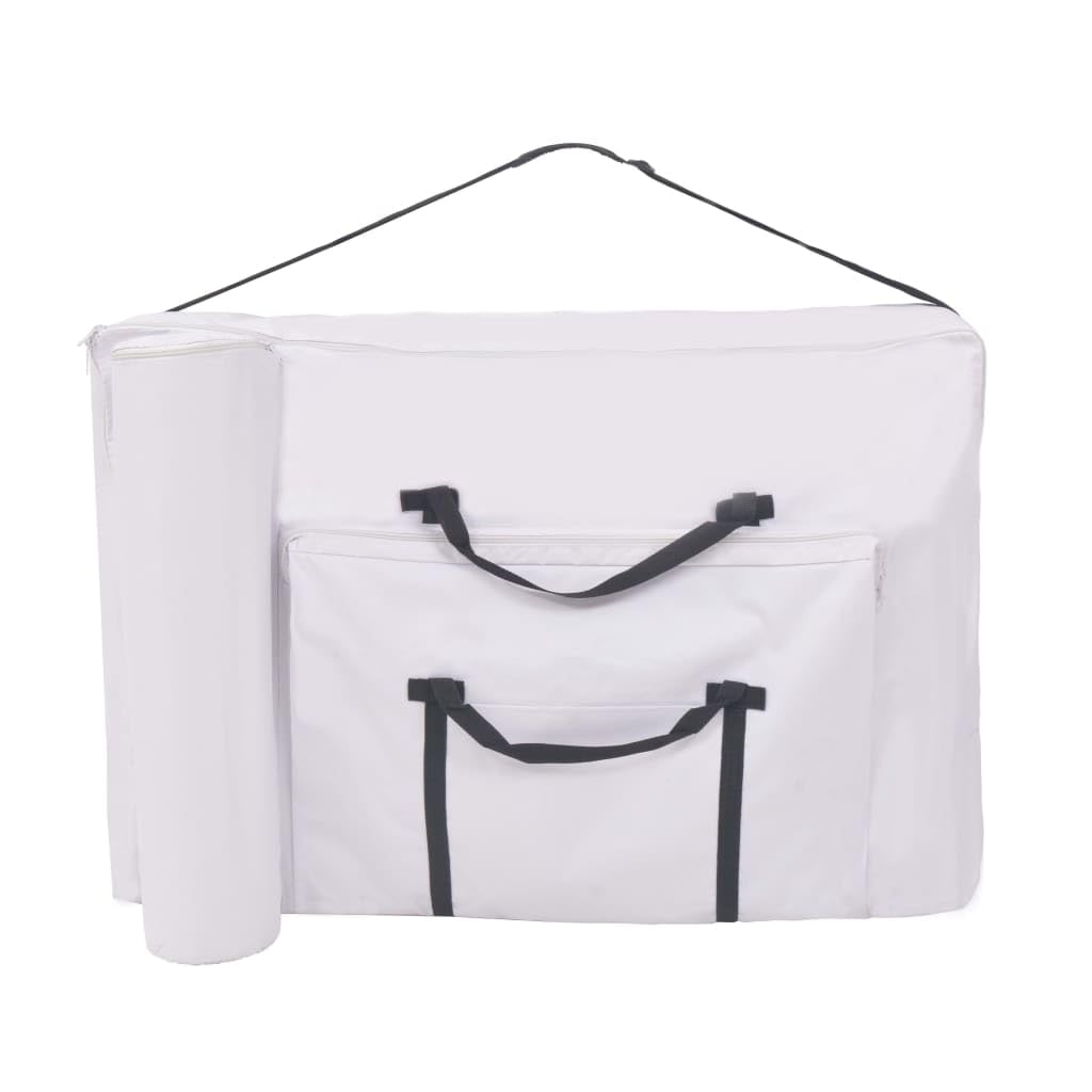 Massageliege 2-Zonen mit Hocker Klappbar 10 cm Sitz Weiß,Gesundheit & Schönheit,Körperpflege,Massage & Entspannung,Massagetische,Weiß,22.25 kg-110154