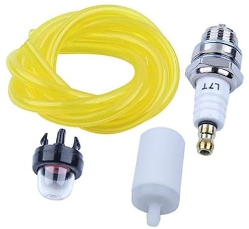 Szwaldaper プライマーバルブ 燃料ホース ラインフィルター スパークプラグキット、ハスクバーナ、クラフトマン、マカロック、チェーンソー、刈払機、トリマー、ブロワー用 芝刈り機のスパークプラグ