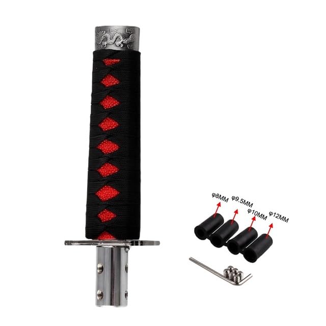 Auto Part - Universal 200MM/300MM JDM Samuraii Shift Knob Shifter With Adapterss Gear Shift knob car accessories (20CM black)