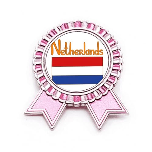 Broche rose drapeau Pays-Bas M en métal le cadeau idéal pour collectionneur