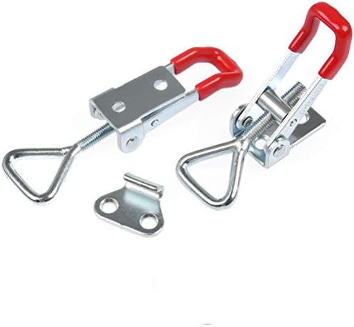 FOCCTS GH-4001 Toggle Catch Latches,12 PCS Metal Toggle Clamp, 100kg/220lbs, Adjustable Toggle Clamp, Heavy Duty Hand Tool Quick Release,Holding Capacity Latch Button Toggle Latch