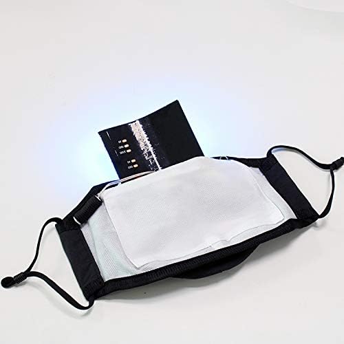 LED Face Mask Voice Activated Cool Smart Masks Light Up Funny for Costume Christmas Hallowen Party Adult Black