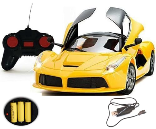 Image of VGRASSP 1:16 Scale Remote Control Supercar Toy for Kids - Rechargeable RC Vehicle Toy with Electronic Opening Doors - Birthday Gift for Kids - Color As Per Stock