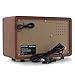 LoopTone AM FM Classic Retro Radio with Bluetooth Speaker,Vintage Wood Table Radio with Treble Bass Control for Kitchen Living Room with Rotary Knob Brown
