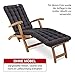 HAVE A SEAT Living - Auflage für Deckchair 190x50 cm - Bequeme Liegestuhl Auflage, 8 cm Dick - Waschbar bis 95°C, Orthopädisch, Wetterfest - Made in Germany (190x50 cm, Grau/Anthrazit)