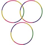 3 PCS Hula Hoops for Teens, Detachable Teens Hula Hoops 7-Section Durable Multi-Color for Fitness Dance Outdoor Play Gym Class, School Sports