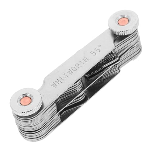 CHILDWEET Thread Gauge Set Thread Gauge Imperial Metric Screw Thread Gauge Thread Gauges Thread Pitch Gauge Metric and Imperial Bolt Thread Gauge Screw Gauge Metric Thread Gauge Silver Iron