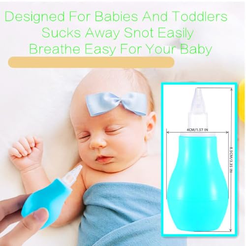 Image of Baby Nasal Aspirator Care Set, Silicone Ball Nasal Aspirator, 5 Milliliter Dropper Feeder, 10 Milliliter Feeding Spoon, Nose, Ear and Navel Dirt Cleaning Tweezers, Silicone and PP Material