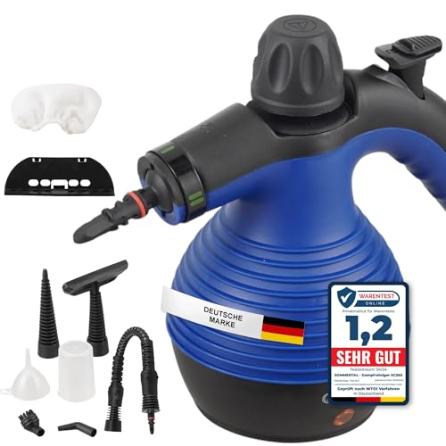 Dampfreiniger Sommertal SC350-1050W Power Handgerät mit viel Zubehör - 110°C Dampfreinigung ohne...