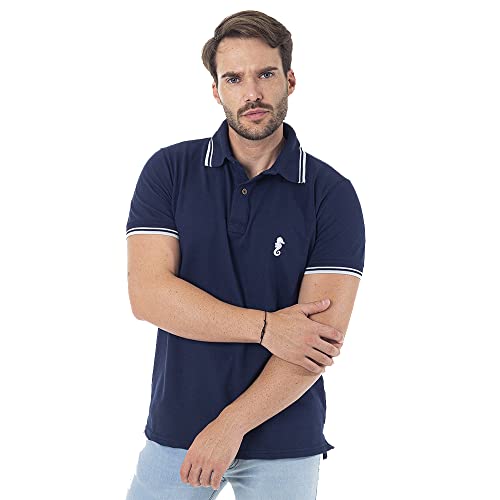 Camisa Polo Premium Masculina Polo Marine (P, Azul marinho)