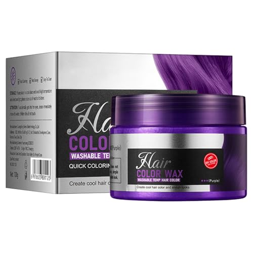 Cera de peinado lavable color púrpura tamaño único