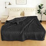 TICOO Electric Heated Blanket Twin Size 62' x 84' - 5 Heat Settings & 10H Auto-Off, Microplush Flannel & Sherpa Lining, Machine Washable, Overheat Protection, Ideal Gifts for Home/Bedroom/Sofa, Black