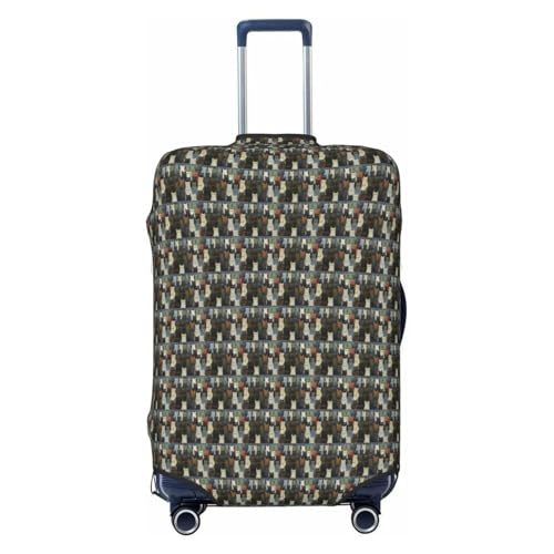 Housse de valise élastique chat noire L protège votre bagage à main des rayures