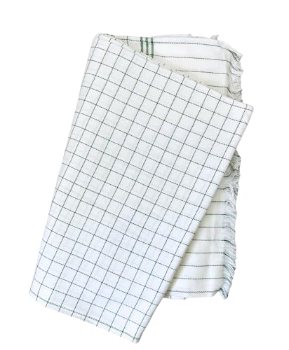 Image of 100% Cotton Soft Beautiful Plain Chek Single Bed Size Skin Friendly Summer AC Blanket /Khes /Dohar /Top Sheet Set /Chadar (Green&White)