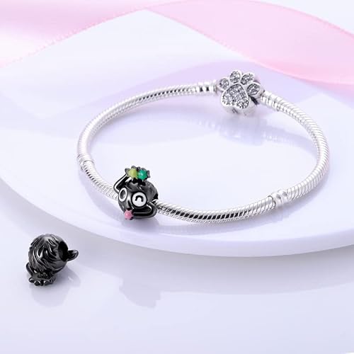 Xinyouzhi Lovely Coal Ball Bead Charms S925 Sterling Silver Charms For Bracelets With Cubic Zirconia Diy Bead For Jewelry Making Mother'a Day Birthday Valentines Day Gifts For Women Girls #TOP2