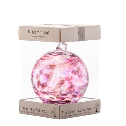 Sienna Glass BB10FEB February Birthstone Friendship Ball, Amethyst