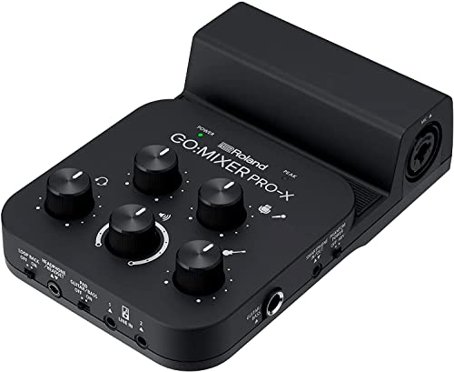 Image of Roland GO:MIXER PRO-X Audio Mixer for Smartphones Bundle with Instrument Cable, Microphone Cable, and Austin Bazaar Polishing Cloth