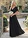 Ever-Pretty Womens Chiffon Floor Length Mother of The Bride Dress Black US14