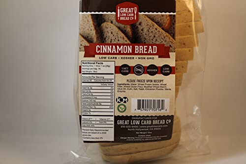 Great Low Carb Cinnamon Bread 2 Loaves