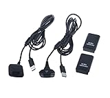 Lot de 2 Batteries 4800mAh + 2 Câbles Chargeurs 1,5 m pour Manettes Xbox 360 – Pack Double Recharge Straße Game® – Jeu en Continu, Compatible Xbox 360 / Slim/Elite