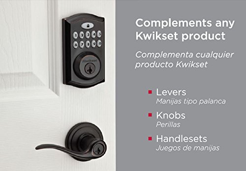 Kwikset 99130-003 Smartcode 913 Non-Connected Keyless Entry Electronic Keypad Deadbolt Door Lock Featuring Smartkey Security, Traditional Venetian Bronze #TOP5