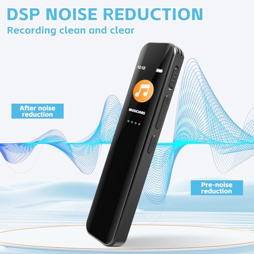 Diktiergerät Mini 64GB, Aufnahmegerät, Digitales Diktiergerät Mit Rauschunterdrückung, Audio Recorder, Diktiergerät Digital Mit Wiedergabe Für Kurse, Konferenzen