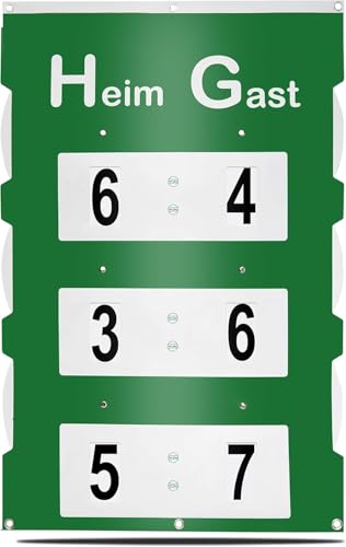 achilles Tennis Spielstand Anzeigetafel L, Spielstandanzeige, professionelle Tennistafel, Indoor-Outdoor, 60x90cm, 1 Stück