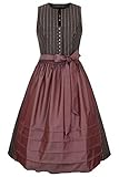 Wenger Austrian Style Damen Dirndl hochgeschlossen anthrazit rosa, 79-GRAU/ROSA (anthrazit), 40