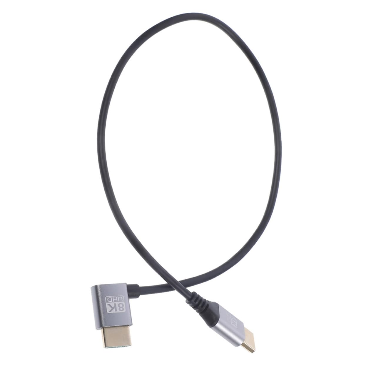 Mikinona Left Angled Male to Male Video Cable for Tv Computer and Projector Flexible Design for Seamless Entertainment Setup