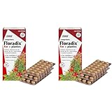 Salus - Floradix Suplemento de Hierro - 84 Comprimidos - Reduce el Cansancio y la Fatiga - Contiene Hierro Orgánico, Ácido Fólico y Vitaminas B1, B2, B5, B12 y C - Combate la Anemia (Paquete de 2)