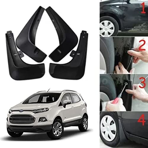 Image of Oshotto (O.E.M Fitting Cup Type) Mud Flap /Splash Guard Compatible with Ford ECO-Sport Fitting Cup Type-II (Set of 4pc)